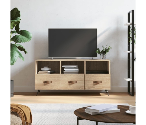 Mueble de TV madera de ingeniería roble Sonoma 102x36x50 cm