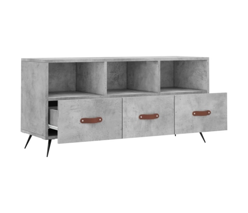 Mueble de TV madera de ingeniería gris hormigón 102x36x50 cm