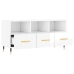 Mueble de TV madera contrachapada blanco brillo 102x36x50 cm