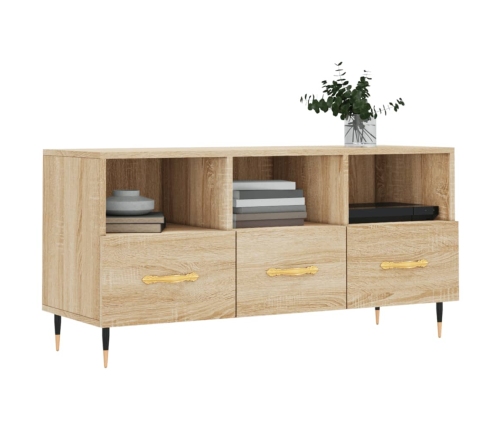 Mueble de TV madera de ingeniería roble Sonoma 102x36x50 cm