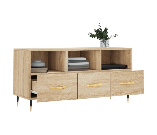 Mueble de TV madera de ingeniería roble Sonoma 102x36x50 cm