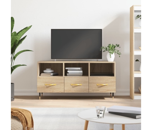 Mueble de TV madera de ingeniería roble Sonoma 102x36x50 cm