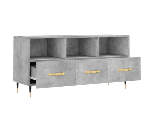 Mueble de TV madera de ingeniería gris hormigón 102x36x50 cm