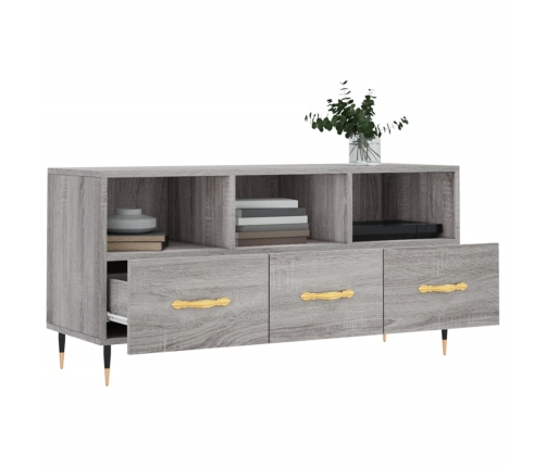 Mueble de TV madera de ingeniería gris Sonoma 102x36x50 cm