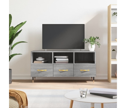 Mueble de TV madera de ingeniería gris Sonoma 102x36x50 cm