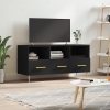 Mueble de TV madera de ingeniería negro 102x36x50 cm