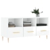 Mueble de TV madera contrachapada blanco brillo 102x36x50 cm