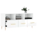 Mueble de TV madera contrachapada blanco brillo 102x36x50 cm