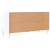 Mueble de TV madera contrachapada blanco brillo 102x36x50 cm