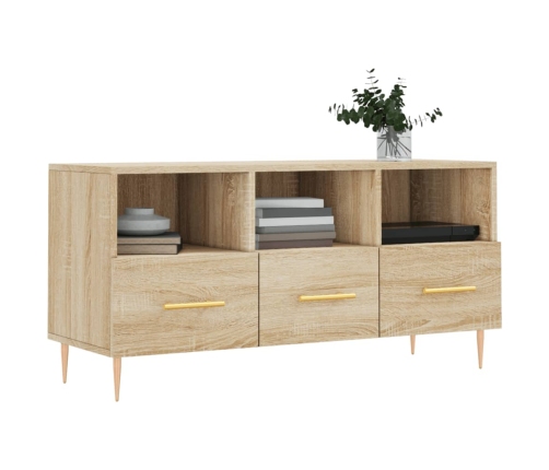 Mueble de TV madera de ingeniería roble Sonoma 102x36x50 cm