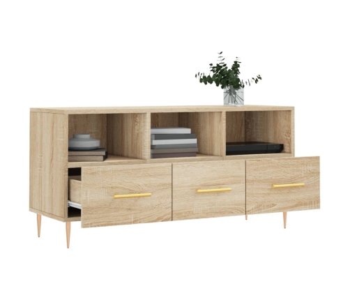 Mueble de TV madera de ingeniería roble Sonoma 102x36x50 cm