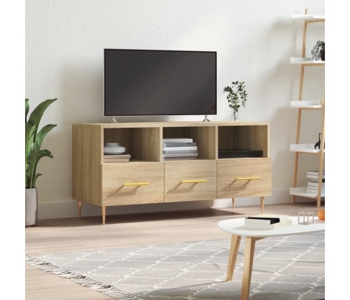 Mueble de TV madera de ingeniería roble Sonoma 102x36x50 cm