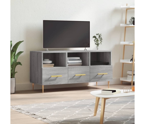 Mueble de TV madera de ingeniería gris Sonoma 102x36x50 cm