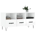 Mueble de TV madera contrachapada blanco brillo 102x36x50 cm