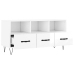 Mueble de TV madera contrachapada blanco brillo 102x36x50 cm