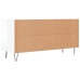 Mueble de TV madera contrachapada blanco brillo 102x36x50 cm