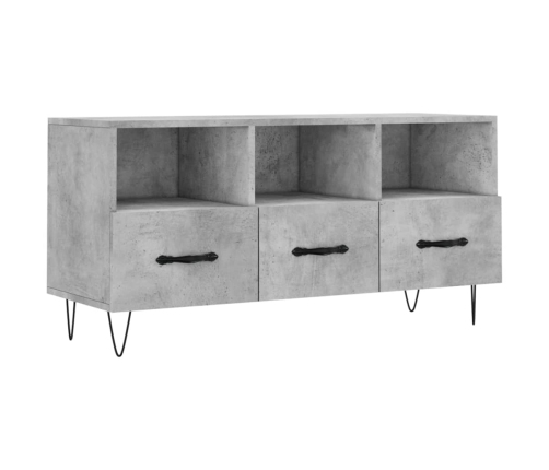 Mueble de TV madera de ingeniería gris hormigón 102x36x50 cm