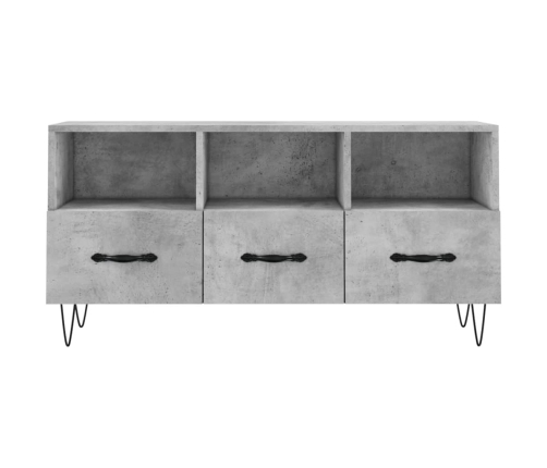 Mueble de TV madera de ingeniería gris hormigón 102x36x50 cm