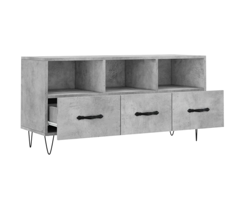 Mueble de TV madera de ingeniería gris hormigón 102x36x50 cm