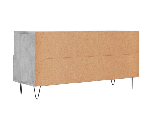 Mueble de TV madera de ingeniería gris hormigón 102x36x50 cm