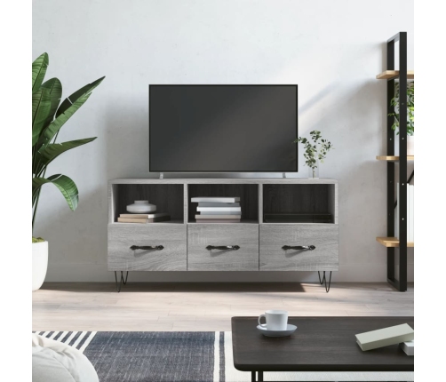 Mueble de TV madera de ingeniería gris Sonoma 102x36x50 cm