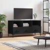 Mueble de TV madera de ingeniería negro 102x36x50 cm