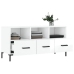 Mueble de TV madera contrachapada blanco brillo 102x36x50 cm