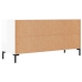 Mueble de TV madera contrachapada blanco brillo 102x36x50 cm