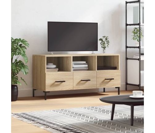 Mueble de TV madera de ingeniería roble Sonoma 102x36x50 cm