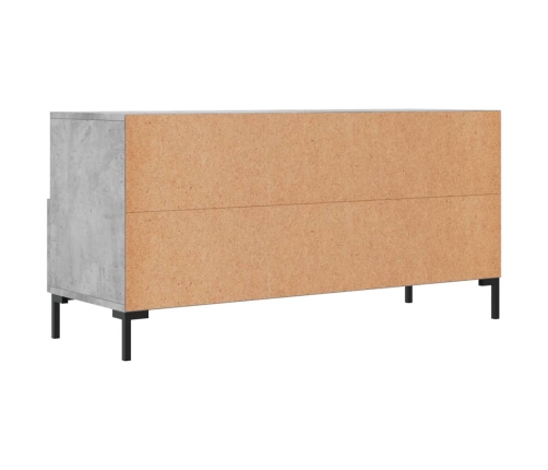 Mueble de TV madera de ingeniería gris hormigón 102x36x50 cm