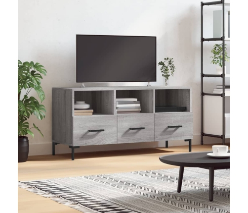 Mueble de TV madera de ingeniería gris Sonoma 102x36x50 cm