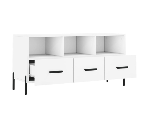 Mueble de TV madera de ingeniería blanco 102x36x50 cm