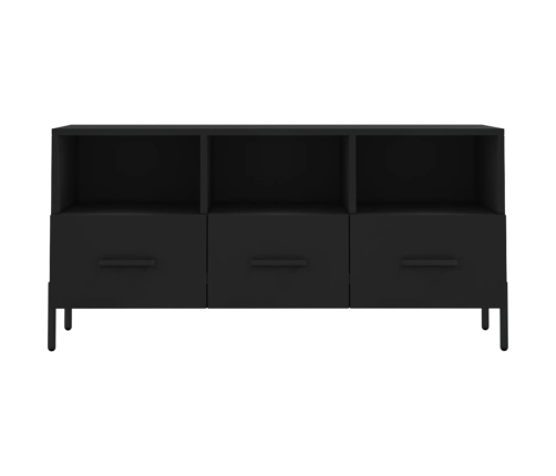 Mueble de TV madera de ingeniería negro 102x36x50 cm