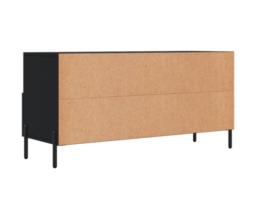 Mueble de TV madera de ingeniería negro 102x36x50 cm