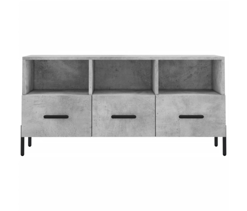 Mueble de TV madera de ingeniería gris hormigón 102x36x50 cm