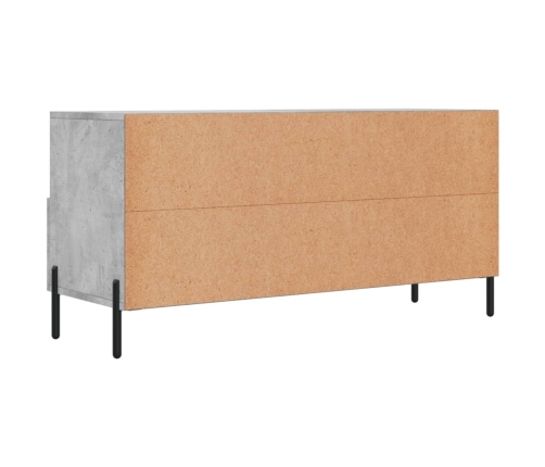 Mueble de TV madera de ingeniería gris hormigón 102x36x50 cm