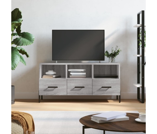 Mueble de TV madera de ingeniería gris Sonoma 102x36x50 cm