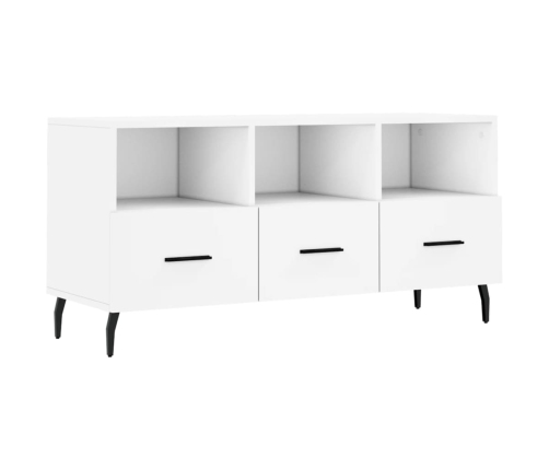 Mueble de TV madera de ingeniería blanco 102x36x50 cm