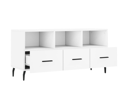 Mueble de TV madera de ingeniería blanco 102x36x50 cm