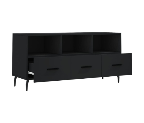 Mueble de TV madera de ingeniería negro 102x36x50 cm