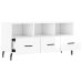 Mueble de TV madera contrachapada blanco brillo 102x36x50 cm