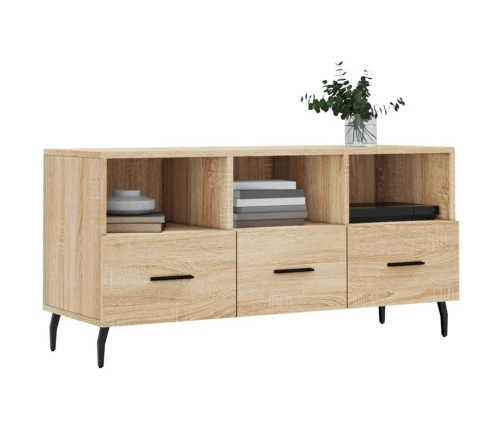 Mueble de TV madera de ingeniería roble Sonoma 102x36x50 cm