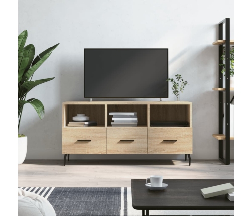 Mueble de TV madera de ingeniería roble Sonoma 102x36x50 cm