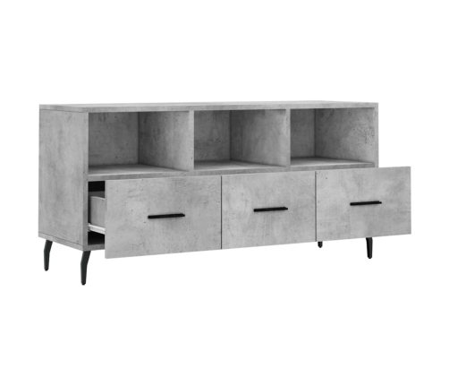 Mueble de TV madera de ingeniería gris hormigón 102x36x50 cm