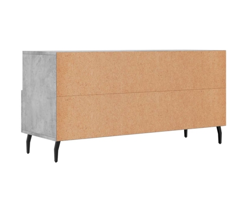 Mueble de TV madera de ingeniería gris hormigón 102x36x50 cm