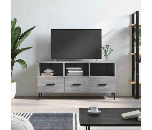 Mueble de TV madera de ingeniería gris Sonoma 102x36x50 cm