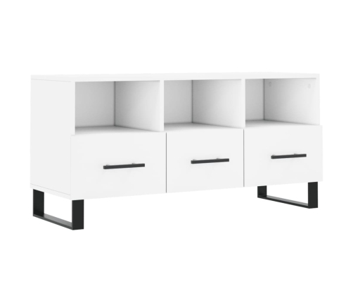 Mueble de TV madera de ingeniería blanco 102x36x50 cm