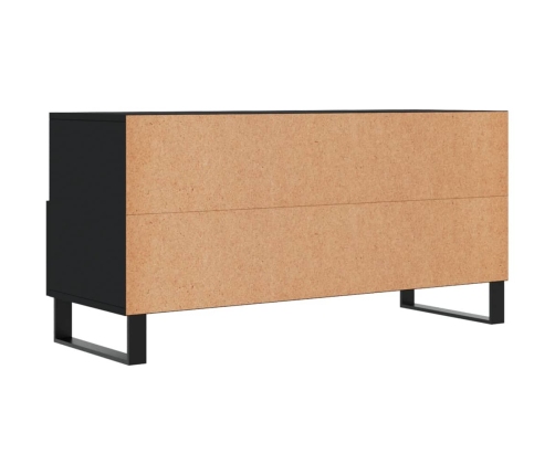 Mueble de TV madera de ingeniería negro 102x36x50 cm