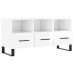 Mueble de TV madera contrachapada blanco brillo 102x36x50 cm