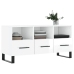 Mueble de TV madera contrachapada blanco brillo 102x36x50 cm